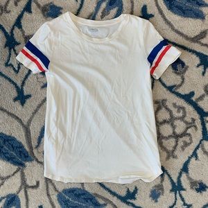 Old Navy creamy stripe cotton tee